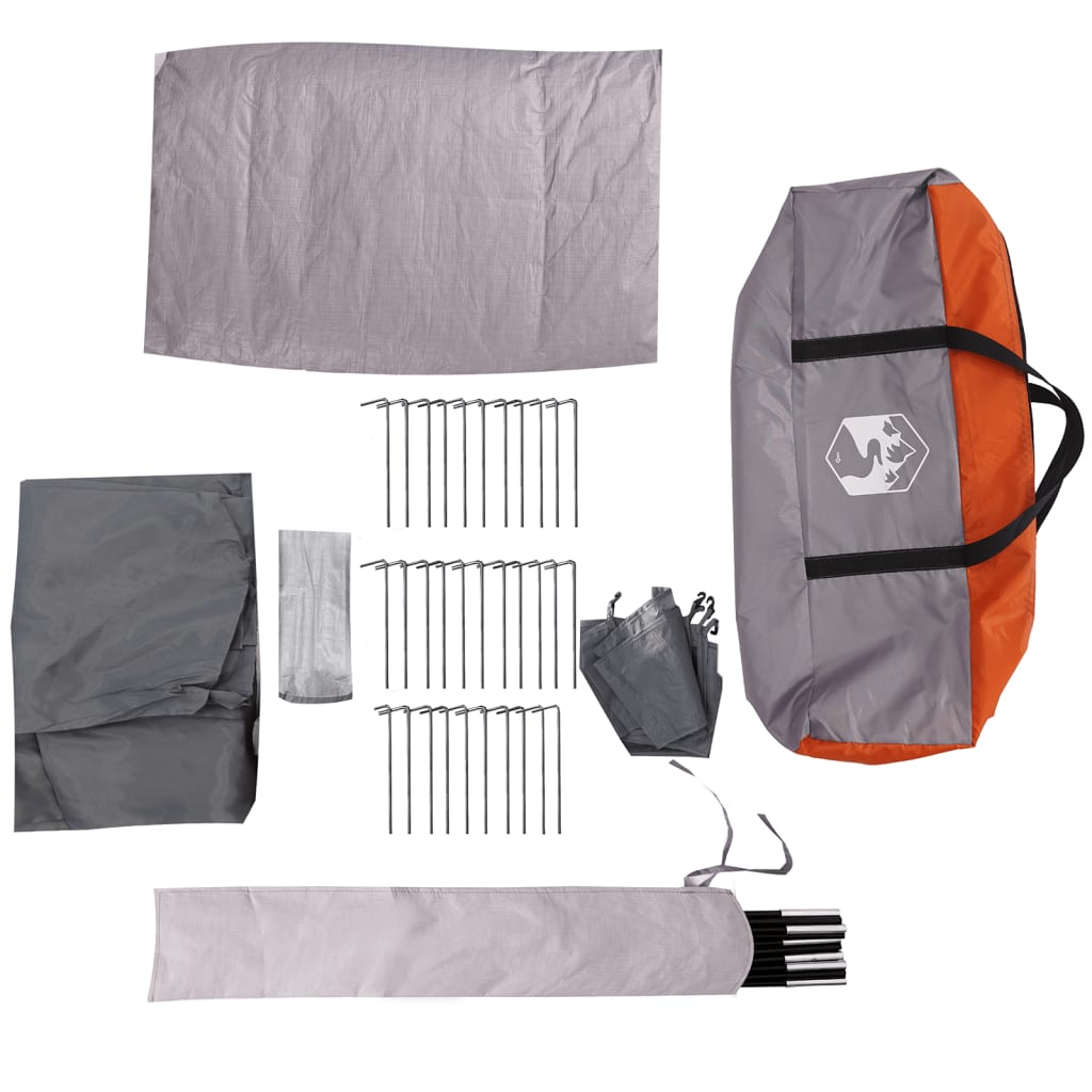 vidaXL Family Tent 6-Person Grey Waterproof