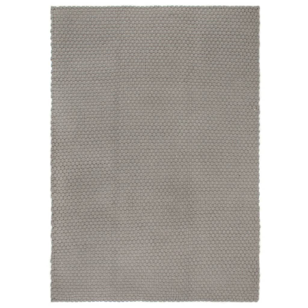 vidaXL Rug Rectangular Grey 160x230 cm Cotton