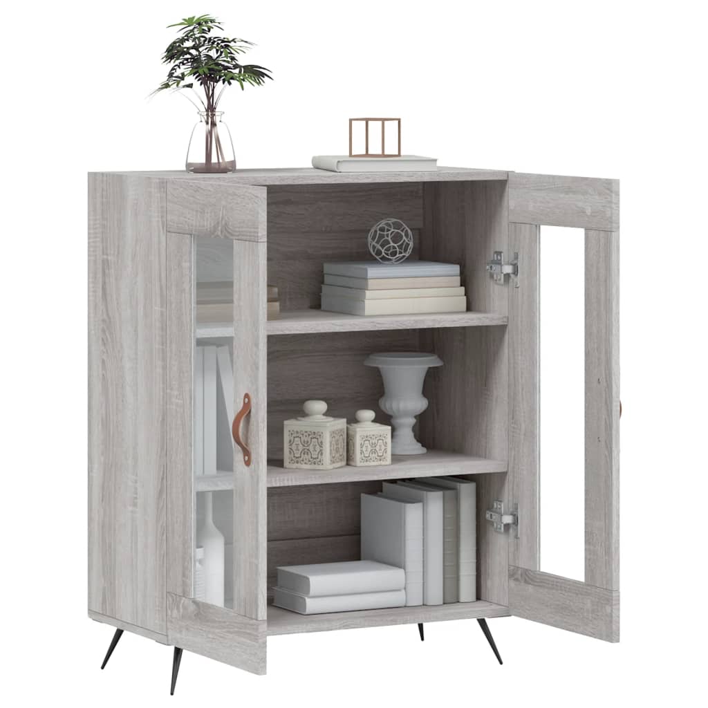 vidaXL Sideboard Grey Sonoma 69.5x34x90 cm Engineered Wood