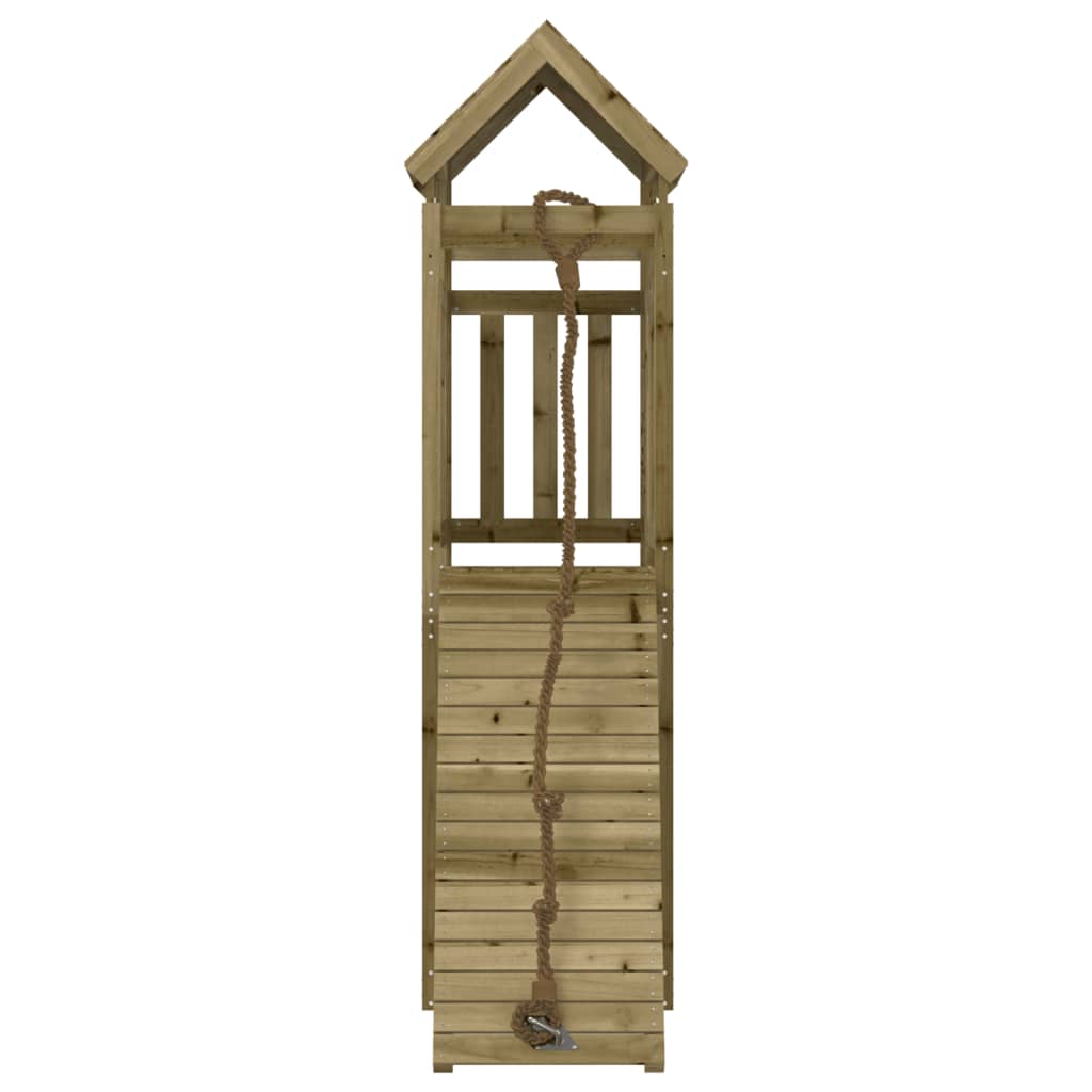 vidaXL Playhouse with Climbing Wall Impregnated Wood Pine