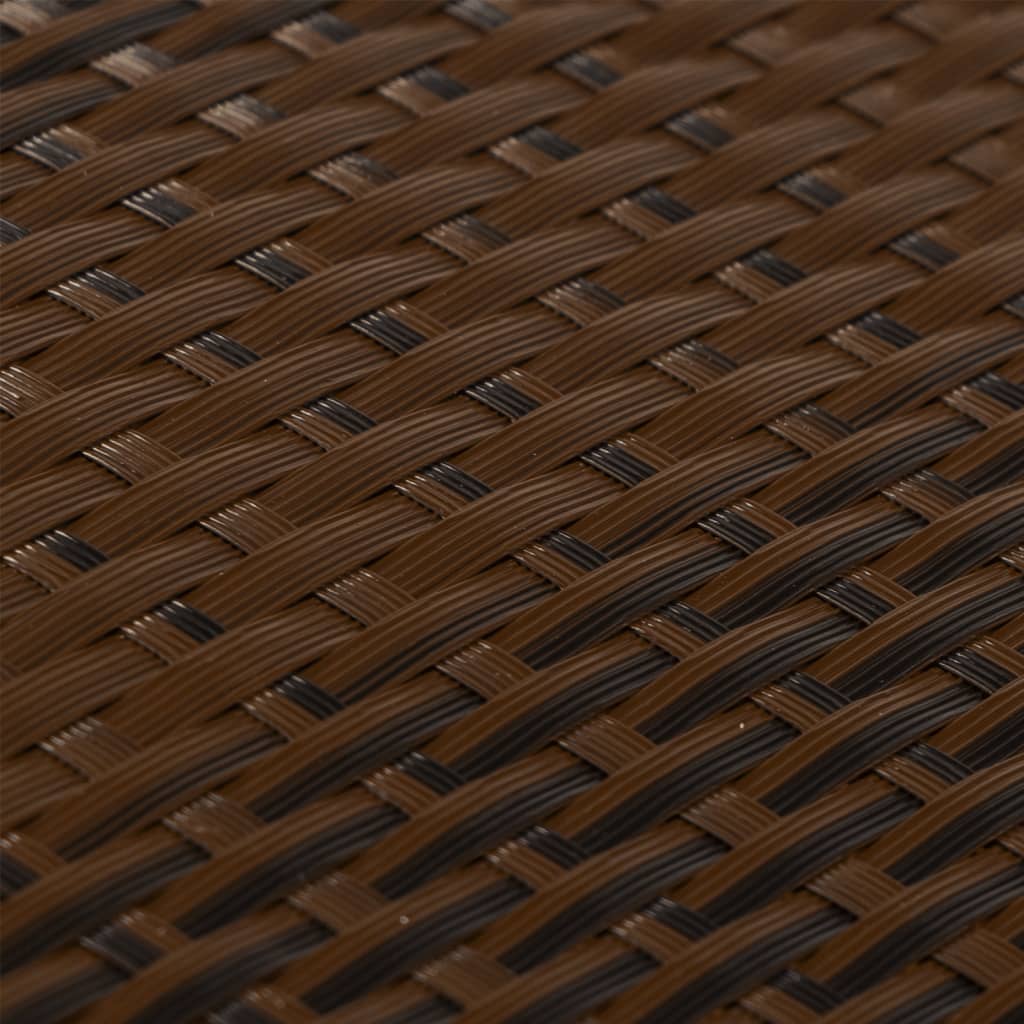 vidaXL Balcony Screen Brown and Black 300x100 cm Poly Rattan