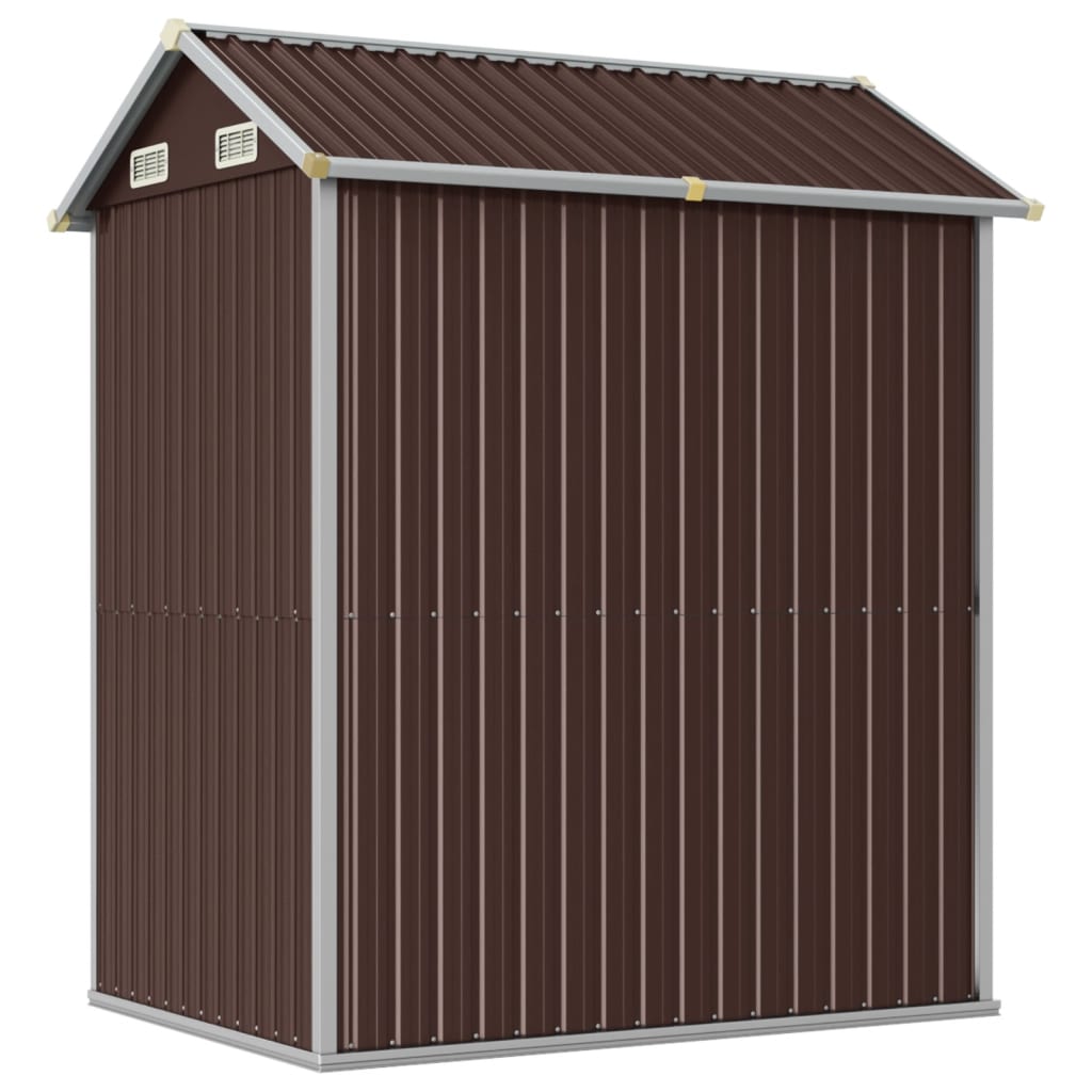 vidaXL Garden Shed Brown 192x152.5x237 cm Galvanised Steel