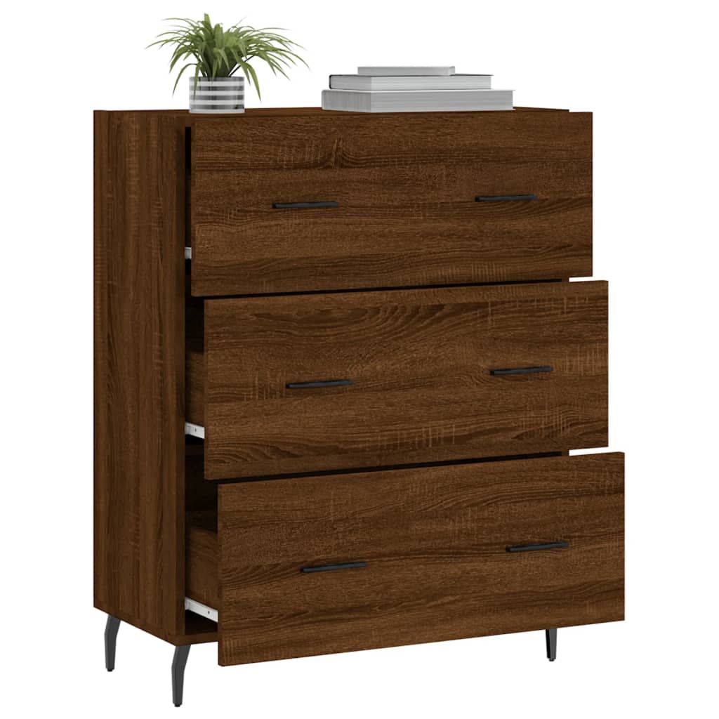 vidaXL Sideboard Brown Oak 69.5x34x90 cm Engineered Wood