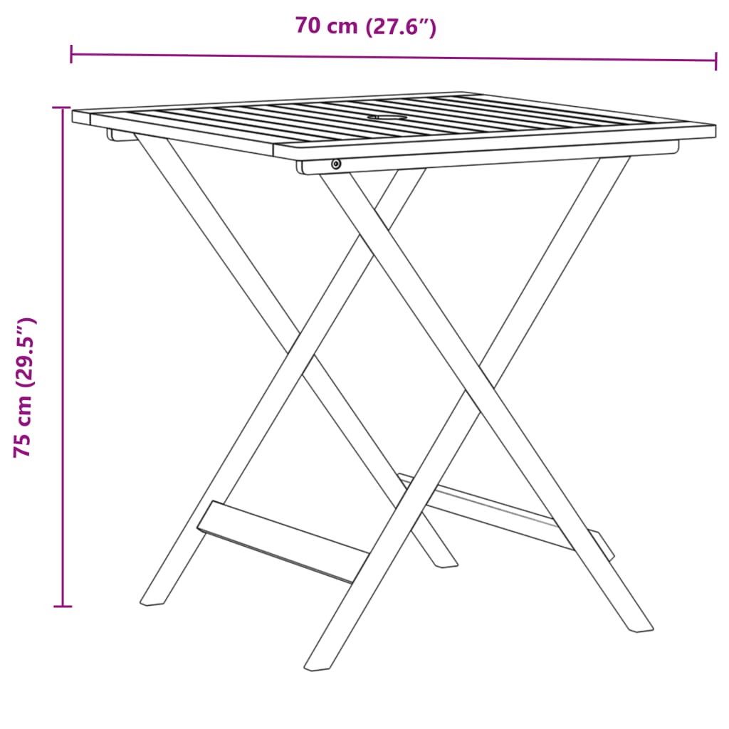 vidaXL 3 Piece Bistro Set Taupe Fabric and Solid Wood