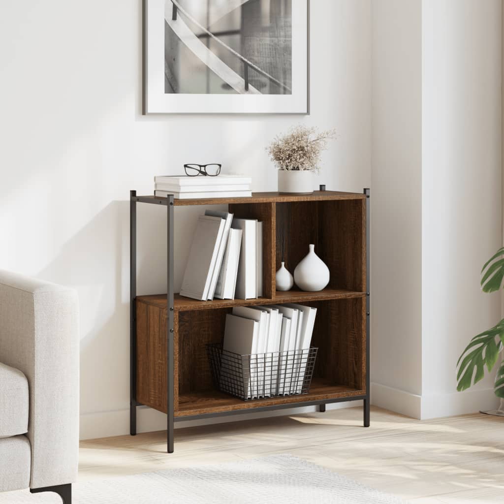 vidaXL Bookcase Brown Oak 72x28x77.5 cm Engineered Wood