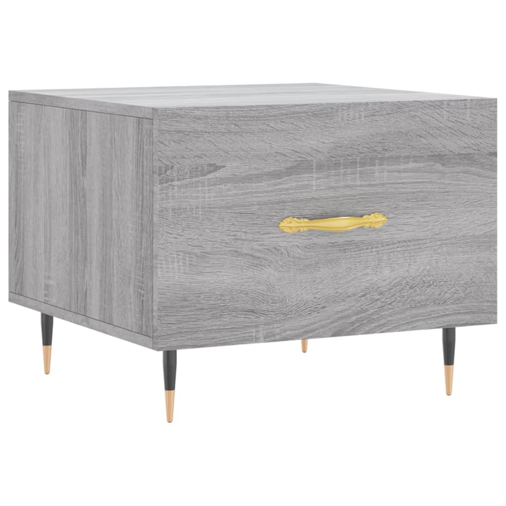 vidaXL Coffee Table Grey Sonoma 50x50x40 cm Engineered Wood