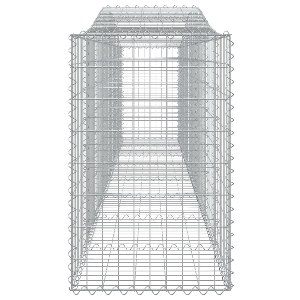 vidaXL Arched Gabion Basket 400x50x80/100 cm Galvanised Iron