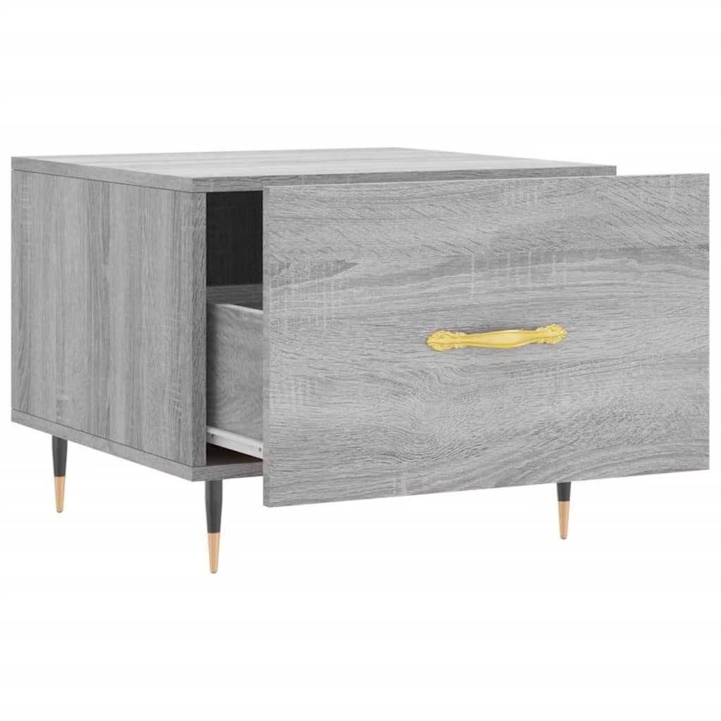 vidaXL Coffee Table Grey Sonoma 50x50x40 cm Engineered Wood