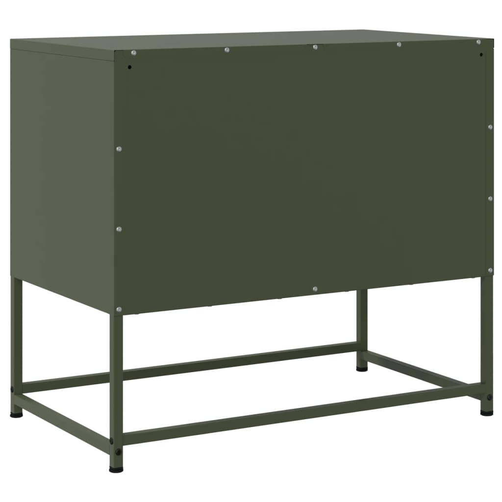 vidaXL TV Cabinet Olive Green 68.5x39x60.5 cm Steel