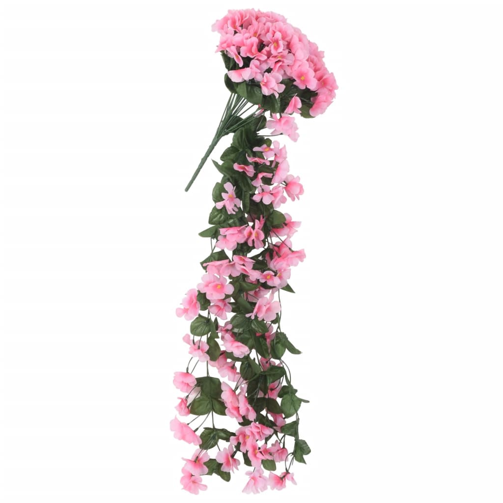 vidaXL Christmas Flower Garlands 3 pcs Pink 85 cm