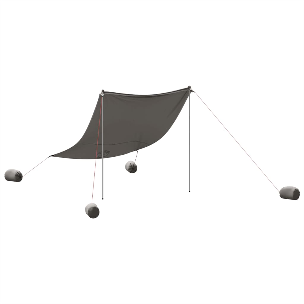 vidaXL Beach Canopy with Sand Anchors Grey 214x236 cm