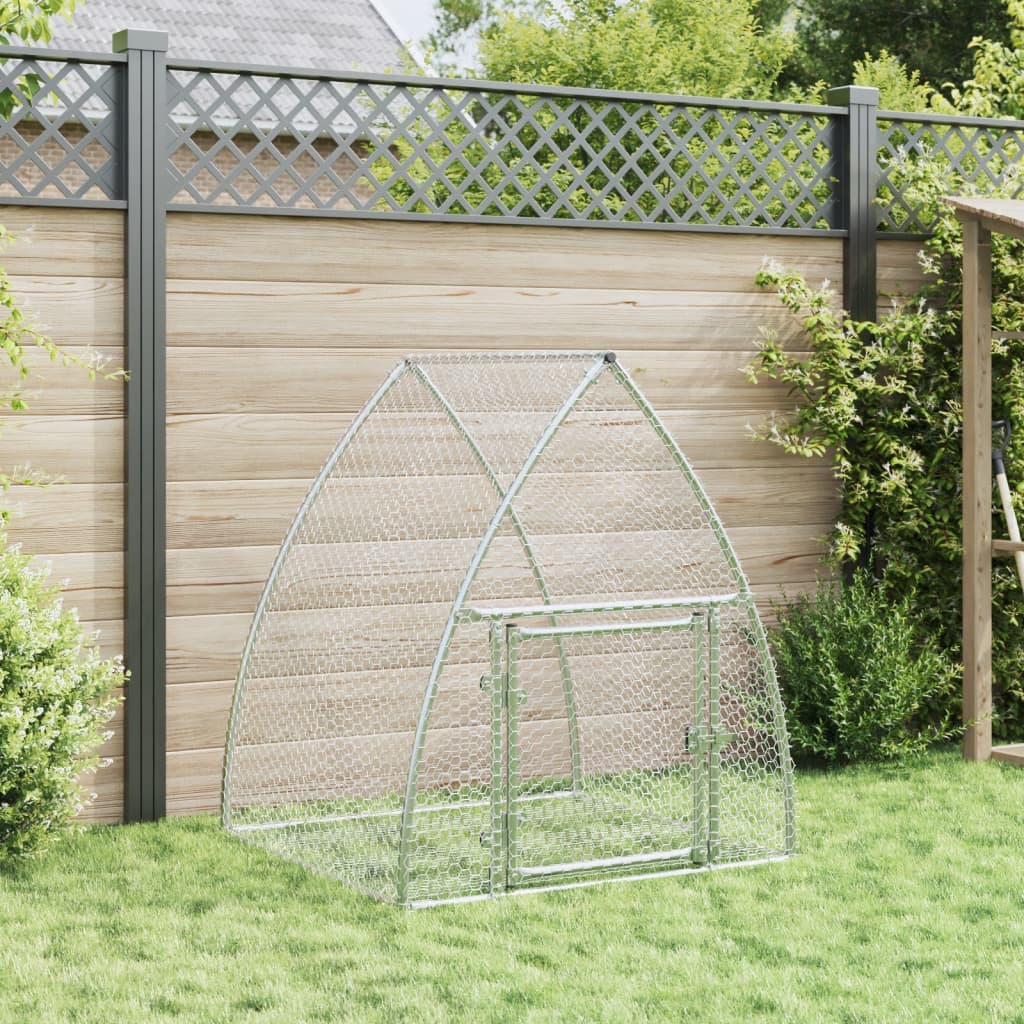 vidaXL Rabbit Cage Silver 100x105x120 cm Galvanised Steel