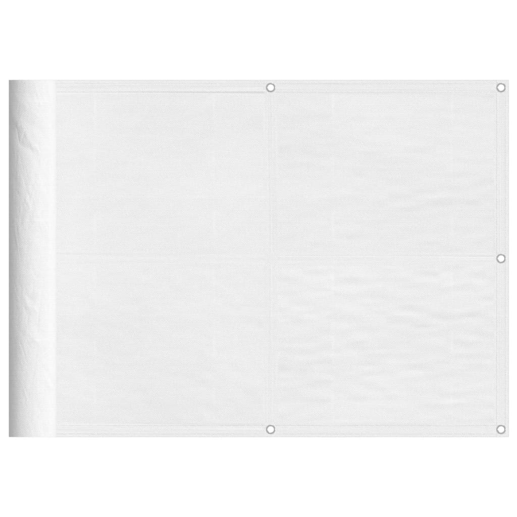 vidaXL Balcony Screen White 75x700 cm 100% Polyester Oxford