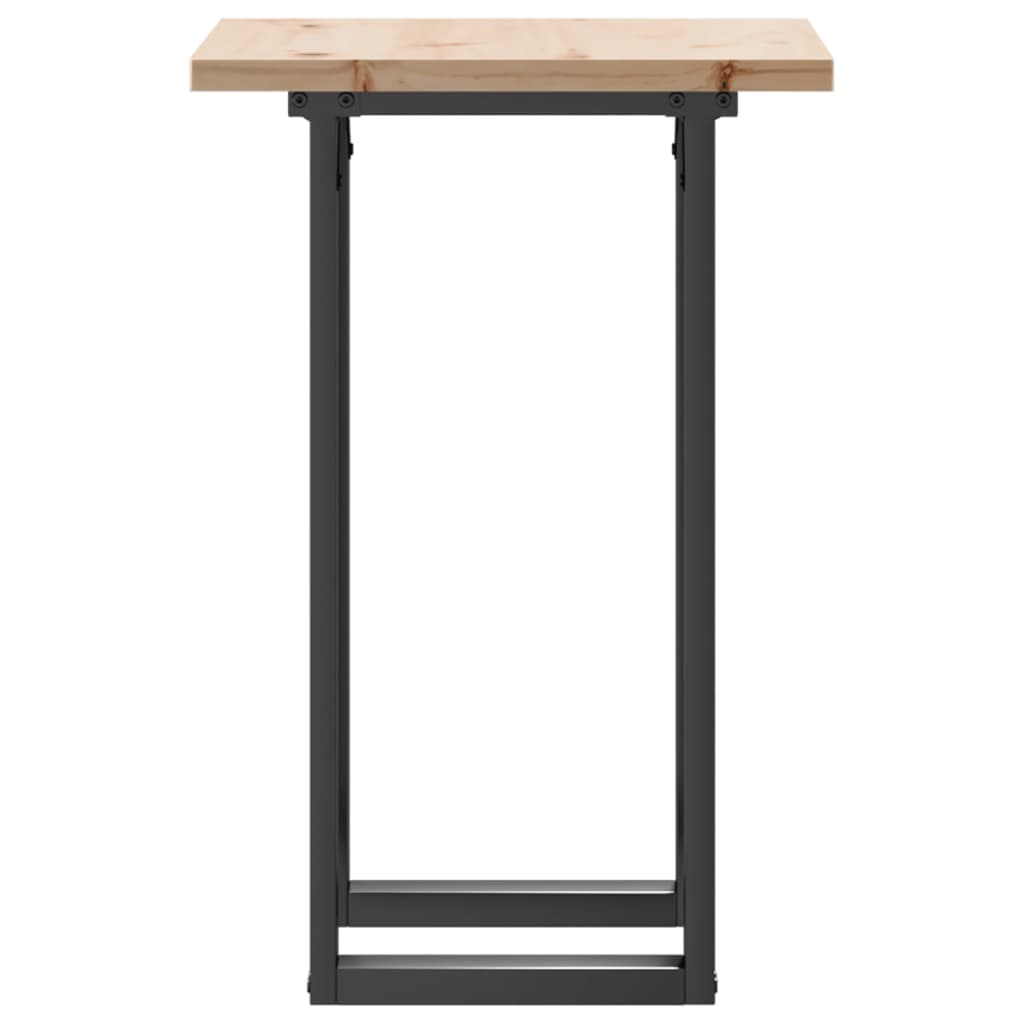 vidaXL Dining Table O-Frame 50x50x75.5 cm Solid Wood Pine and Cast Iron