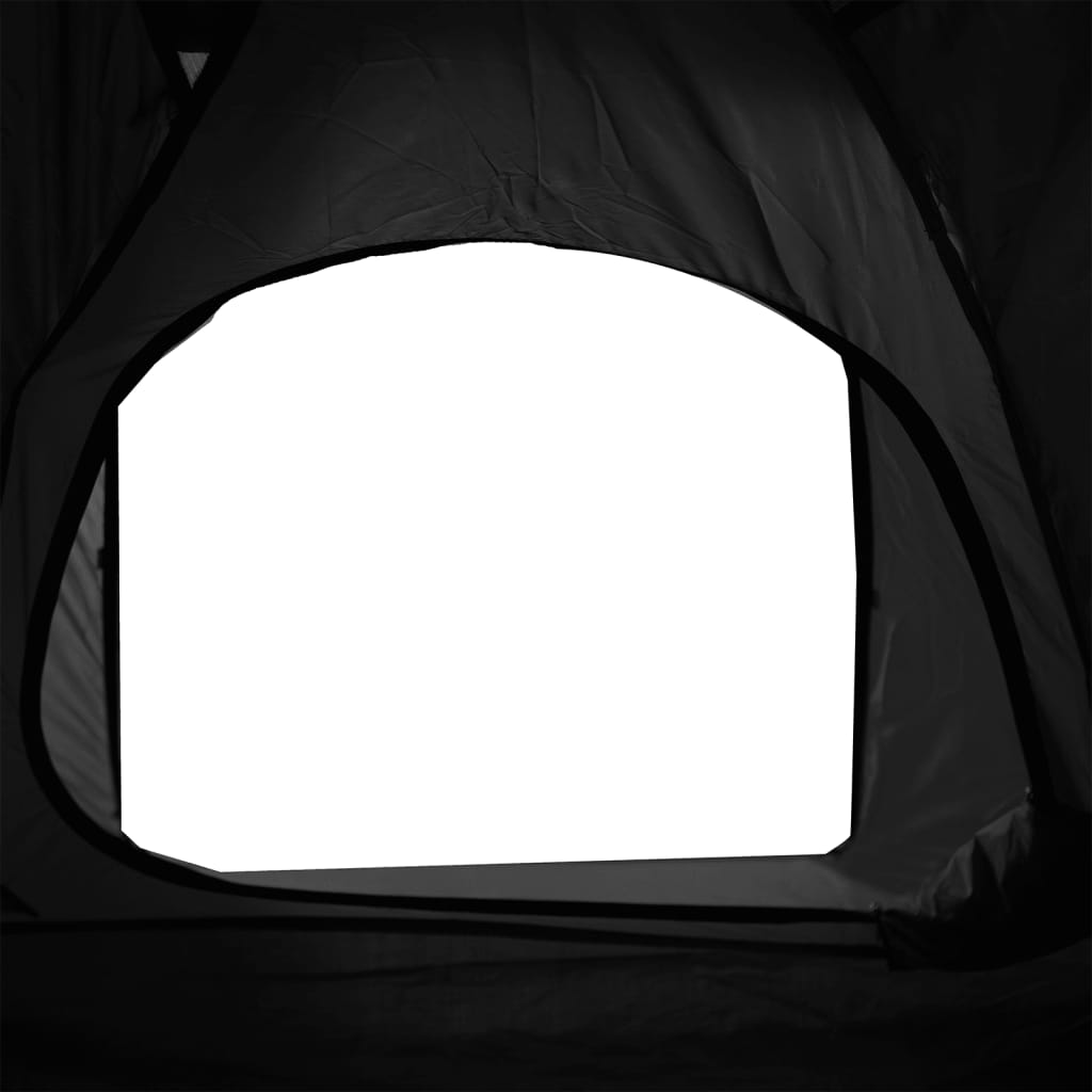 vidaXL Camping Tent Dome 4-Person White Blackout Fabric Waterproof