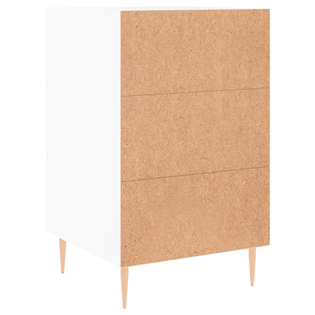 vidaXL Bedside Cabinet White 40x40x66 cm Engineered Wood