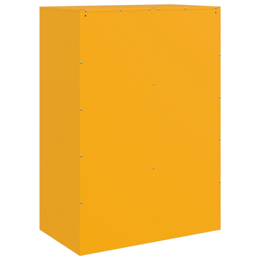 vidaXL Highboard Mustard Yellow 67x39x95 cm Steel