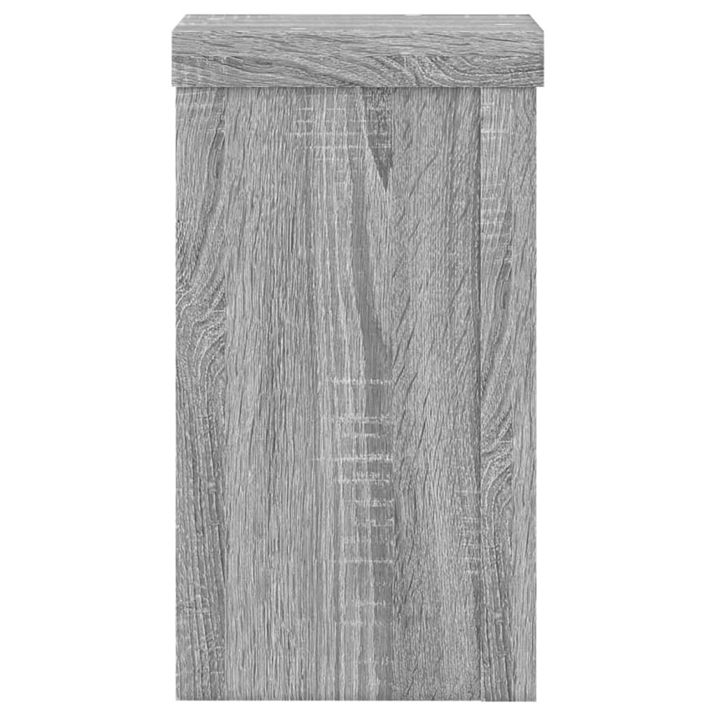 vidaXL Plant Stands 2 pcs Grey Sonoma 10x10x18 cm Engineered Wood