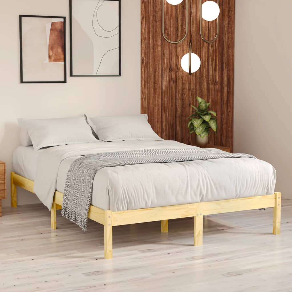 vidaXL Bed Frame without Mattress Solid Wood 160x200 cm