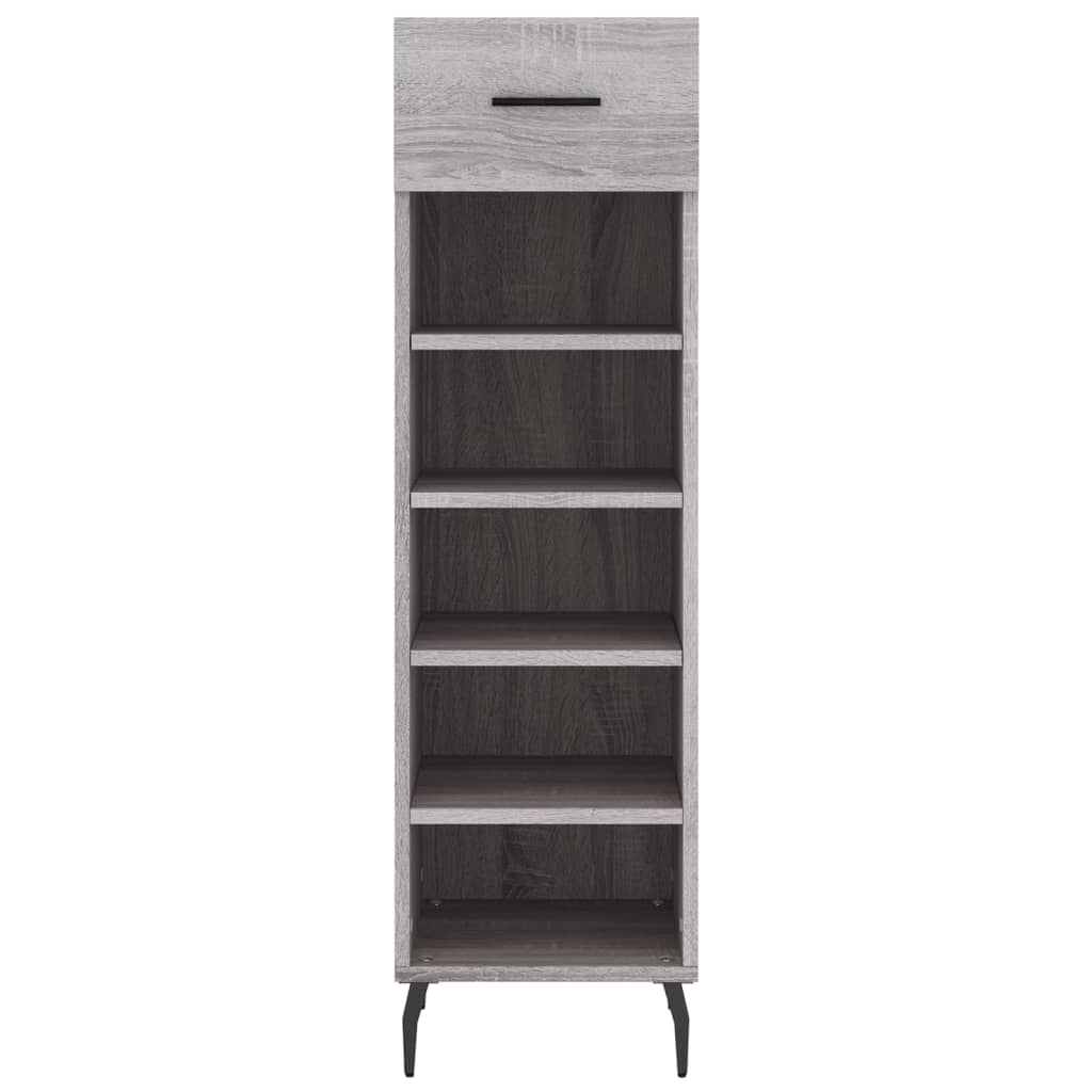 vidaXL Shoe Cabinet Grey Sonoma 30x35x105 cm Engineered Wood