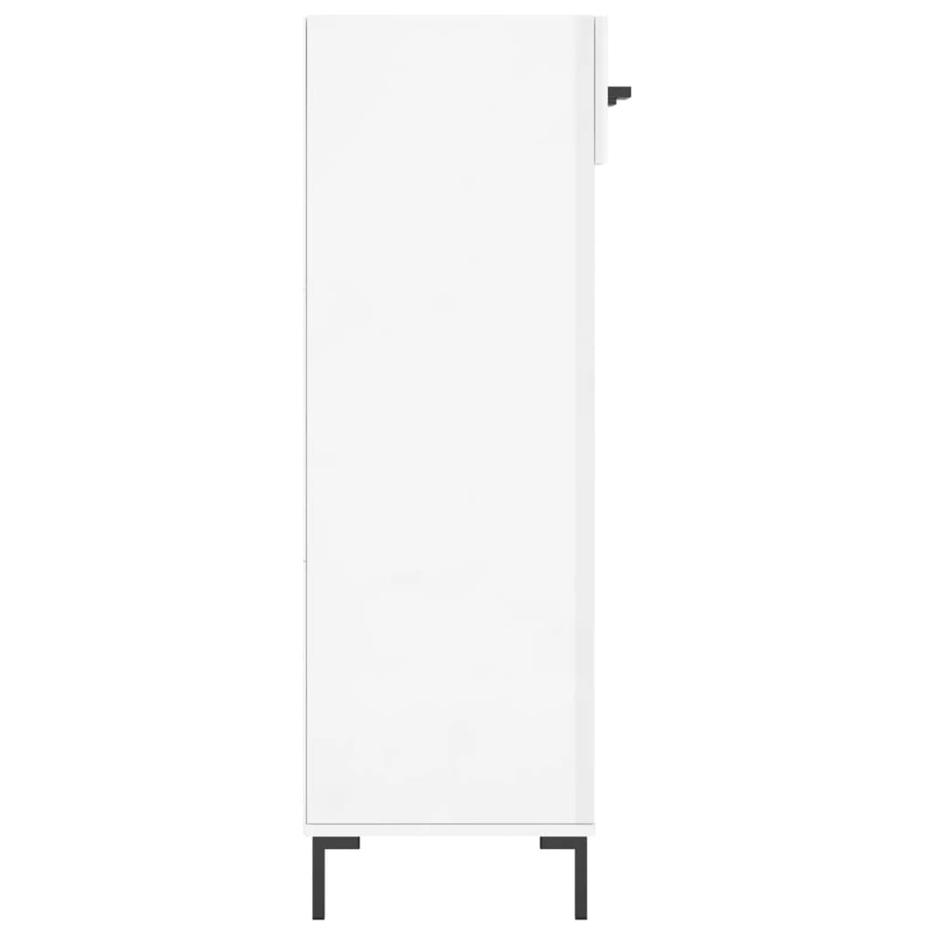 vidaXL Shoe Cabinet High Gloss White 60x35x105 cm Engineered Wood