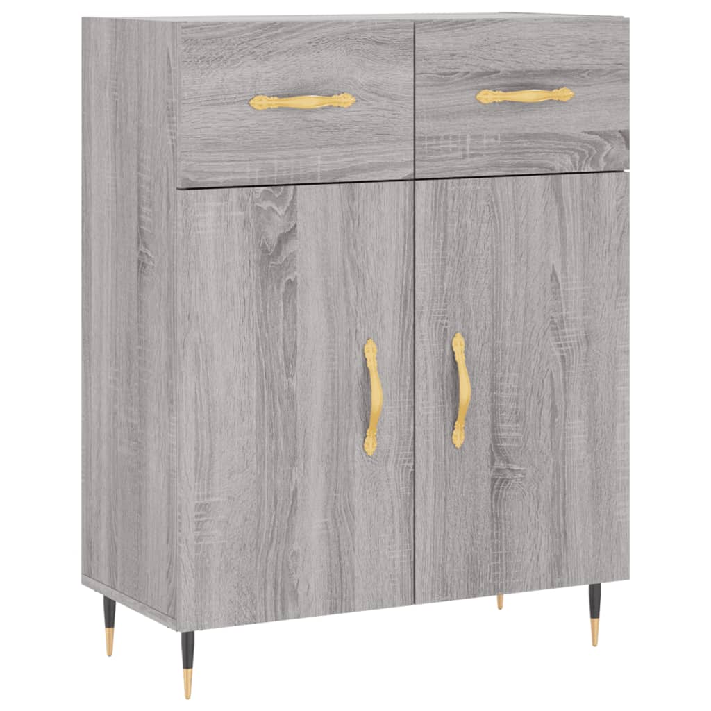 vidaXL Sideboard Grey Sonoma 69.5x34x90 cm Engineered Wood