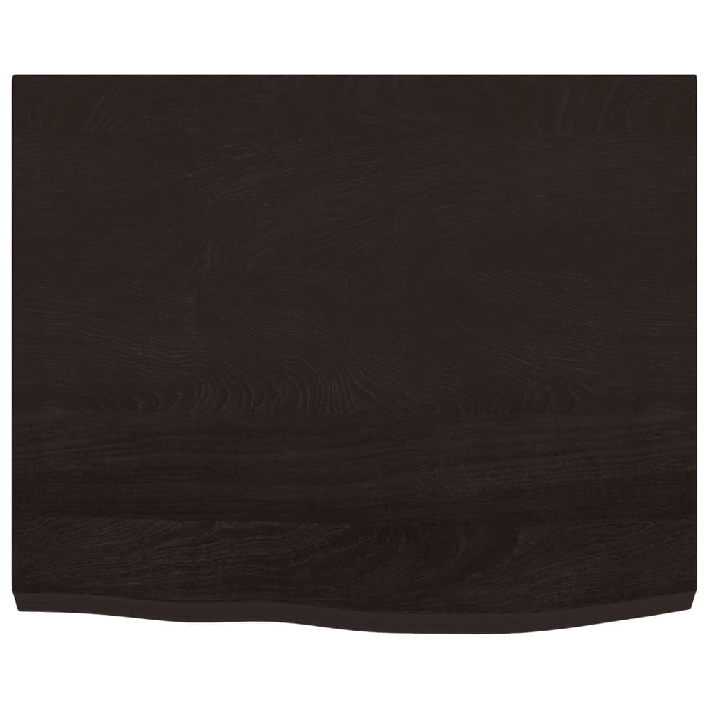 vidaXL Bathroom Countertop Dark Brown 60x60x(2-4) cm Treated Solid Wood