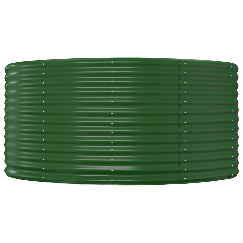 vidaXL Garden Raised Bed Green 140x140x68 cm Powder-coated Steel