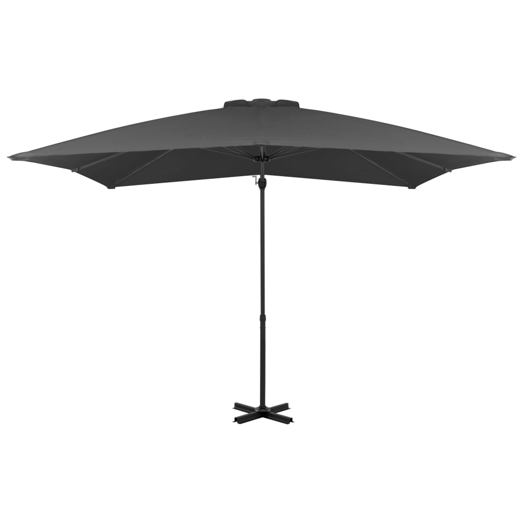 vidaXL Cantilever Garden Parasol with Aluminium Pole Anthracite 250x250 cm