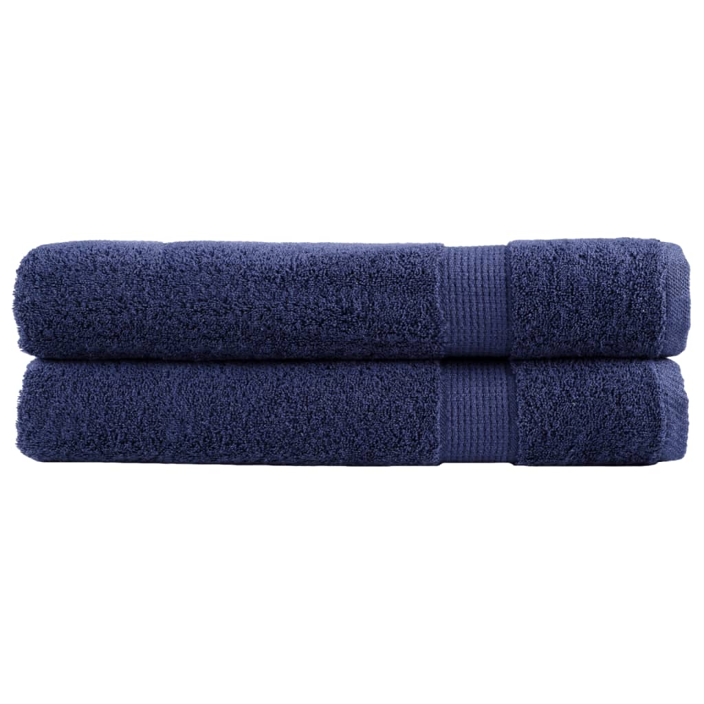 vidaXL Premium Sauna Towels SOLUND 2pcs Navy Blue 80x200cm 600gsm