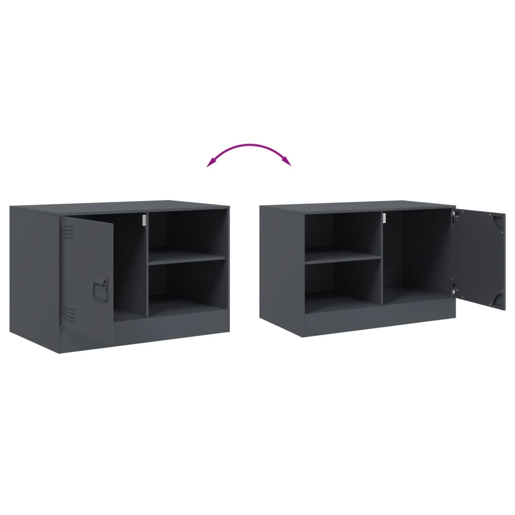 vidaXL TV Cabinet Anthracite 67x39x44 cm Steel