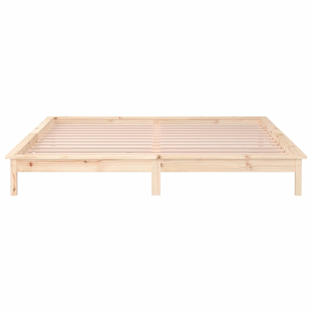 vidaXL LED Bed Frame without Mattress 120x200 cm Solid Wood