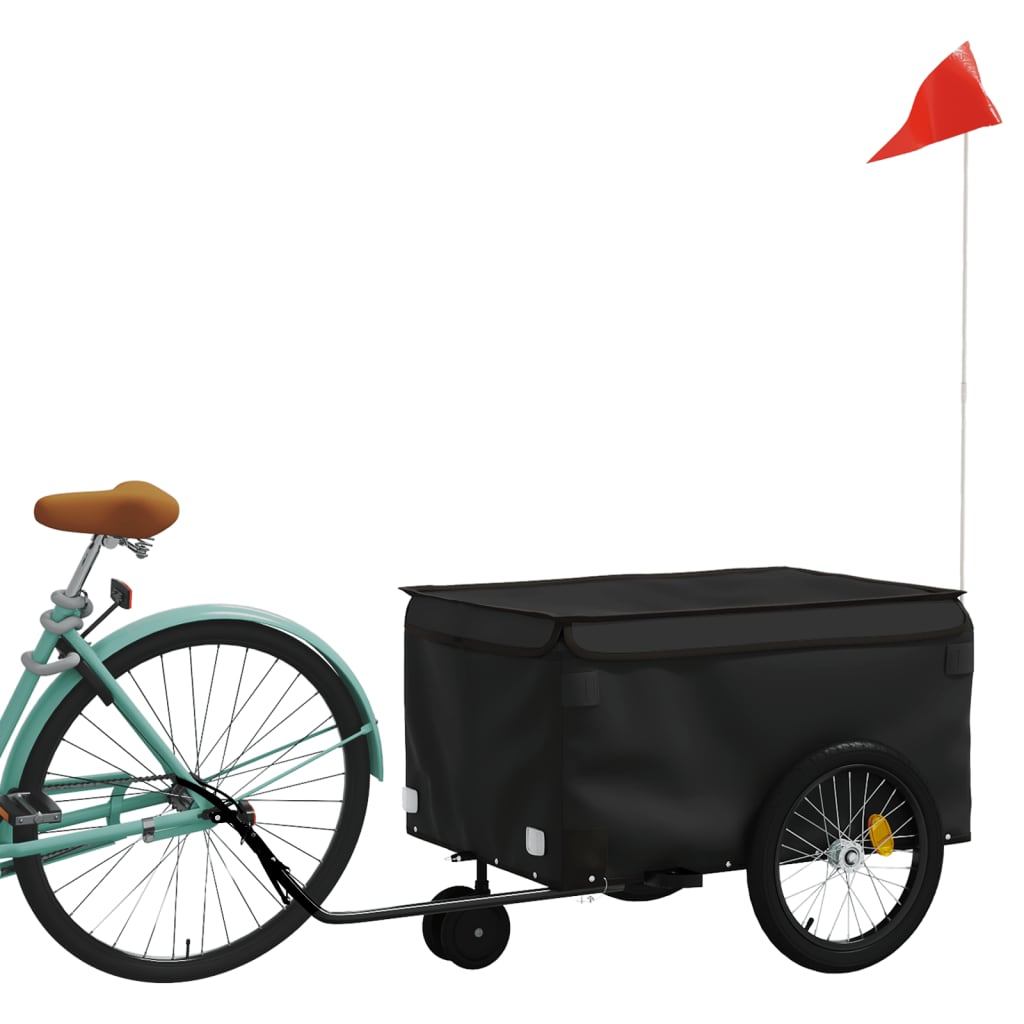 vidaXL Bike Trailer Black 30 kg Iron