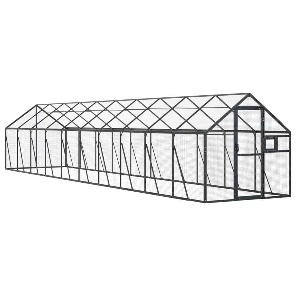 vidaXL Aviary Anthracite 1.79x10x1.85 m Aluminium