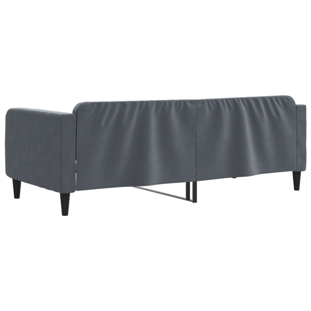 vidaXL Day Bed without Mattress Dark Grey 90x190 cm Single Velvet