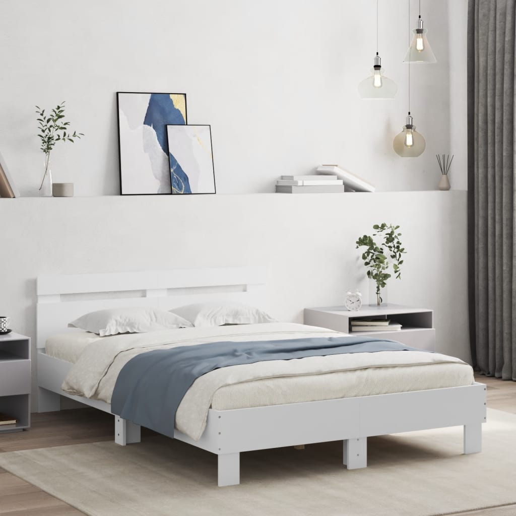 vidaXL Bed Frame without Mattress White 120x190 cm Small Double