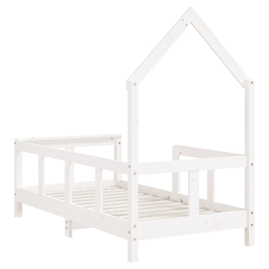 vidaXL Kids Bed Frame White 70x140 cm Solid Wood Pine