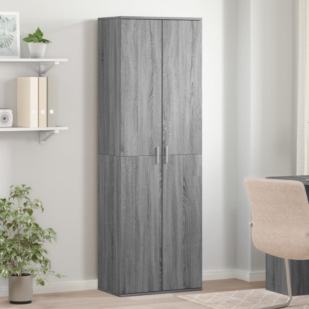 vidaXL Highboard Grey Sonoma 60x35x180 cm Engineered Wood