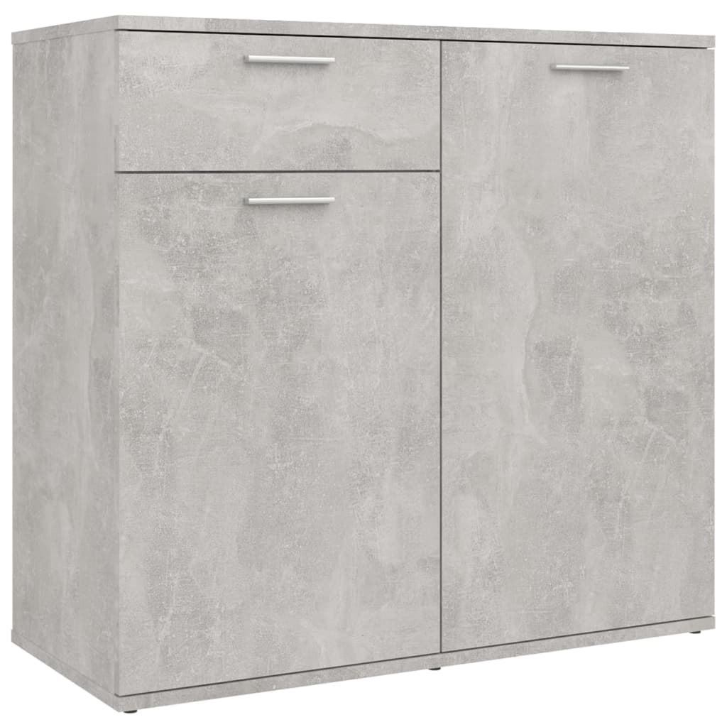 vidaXL Sideboard Concrete Grey 80x36x75 cm Engineered Wood