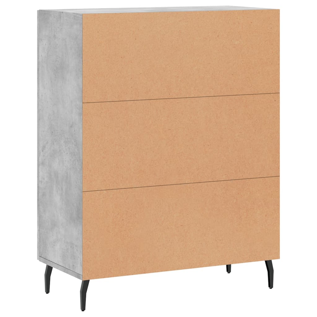 vidaXL Sideboard Concrete Grey 69.5x34x90 cm Engineered Wood