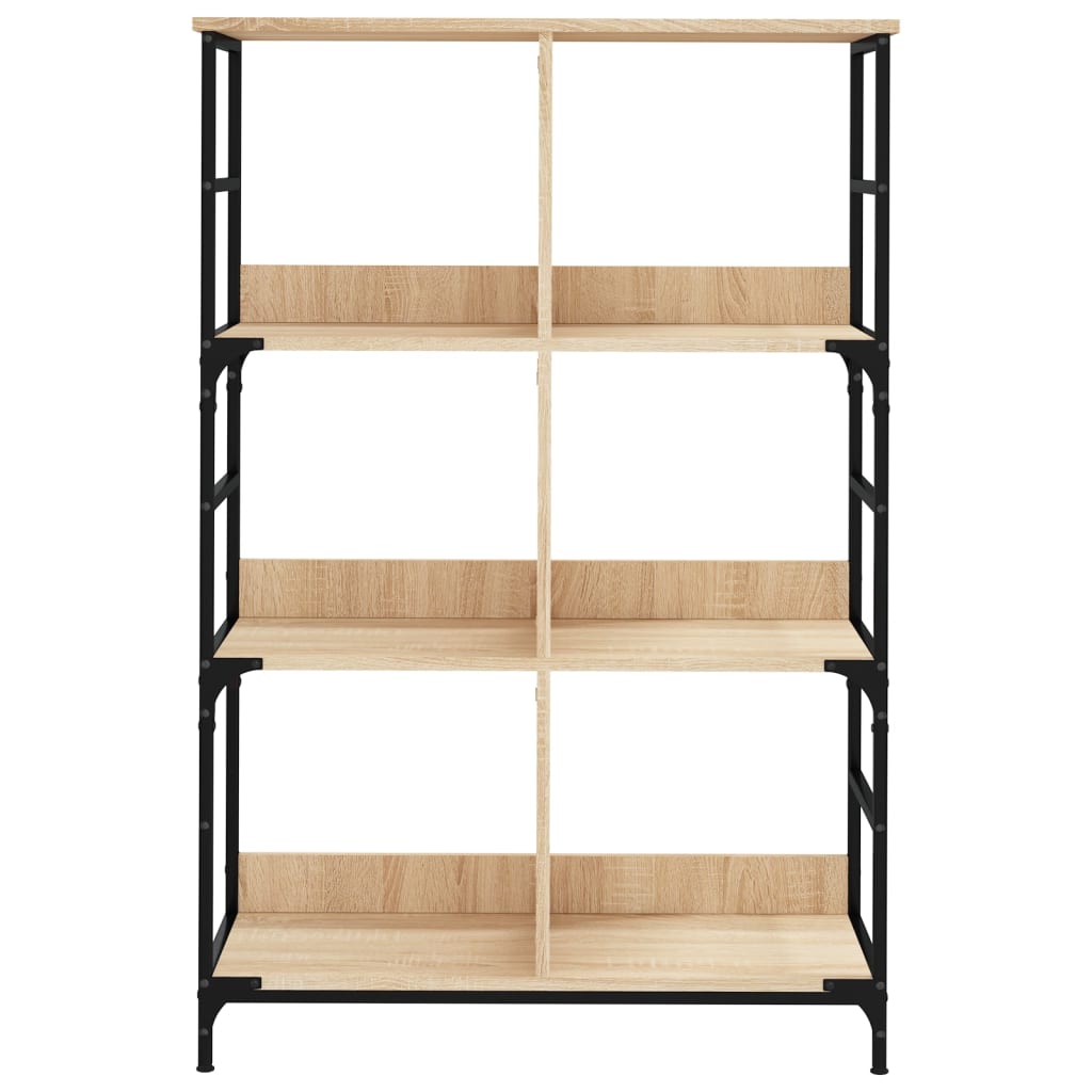 vidaXL Bookshelf Sonoma Oak 78.5x33x117.5 cm Engineered Wood