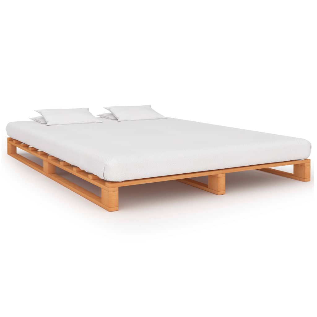 vidaXL Pallet Bed Frame without Mattress Brown 160x200 cm Solid Wood