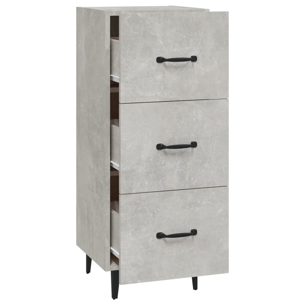 vidaXL Sideboard Concrete Grey 34.5x34x90 cm Engineered Wood