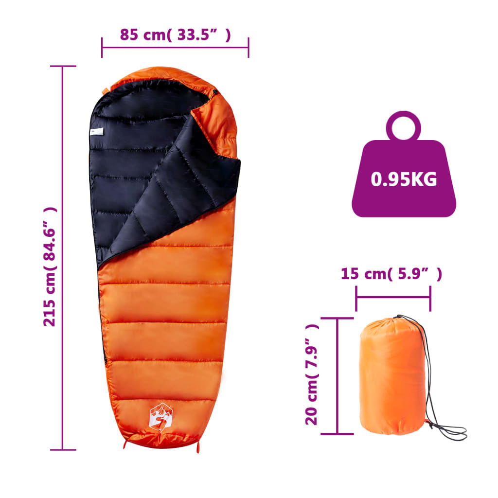 vidaXL Mummy Sleeping Bag for Adults Camping 3 Seasons