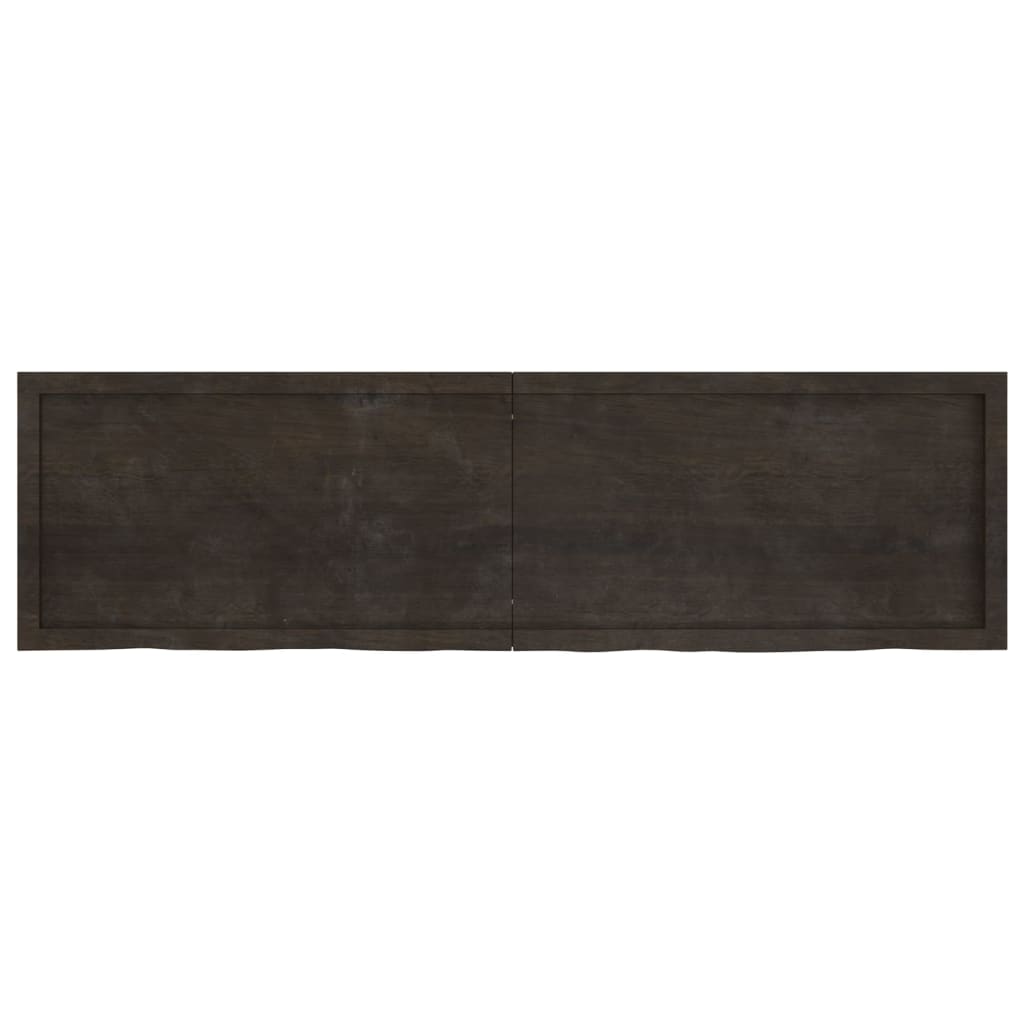 vidaXL Bathroom Countertop Dark Brown 180x50x(2-6) cm Treated Solid Wood