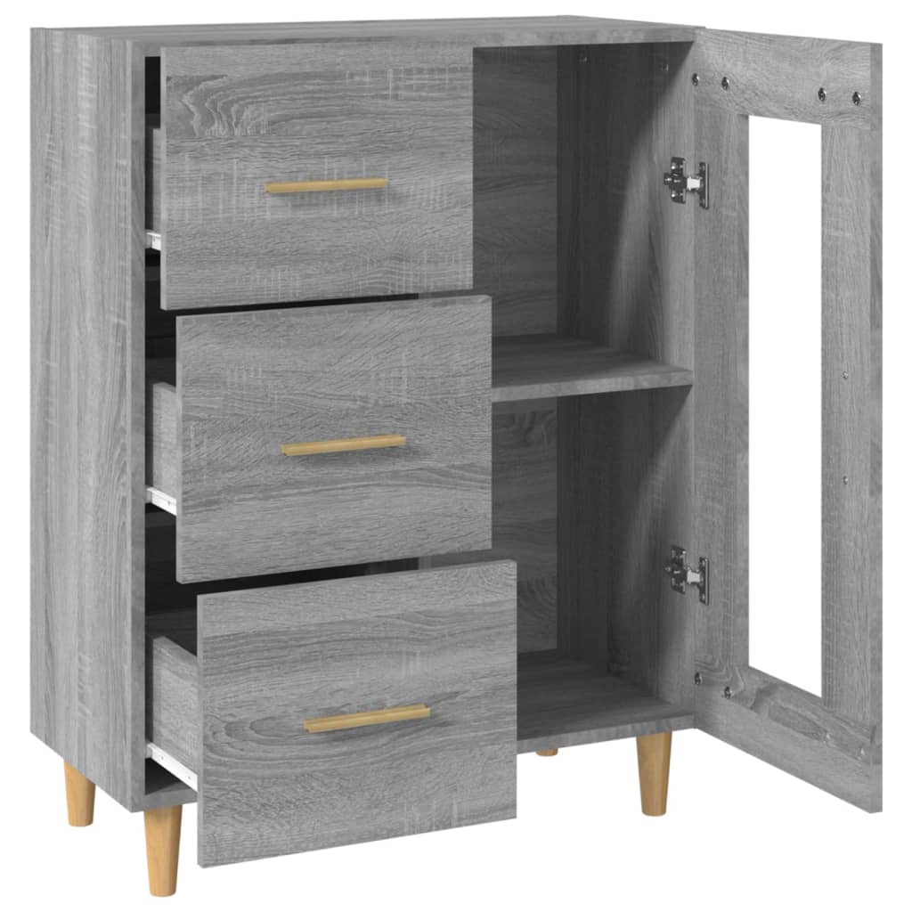 vidaXL Sideboard Grey Sonoma 69,5x34x90 cm Engineered Wood