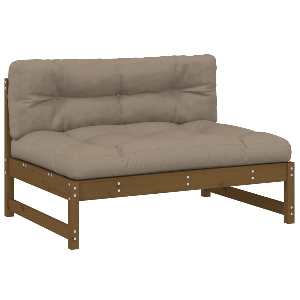 vidaXL Middle Sofa Honey Brown 120x80 cm Solid Wood Pine