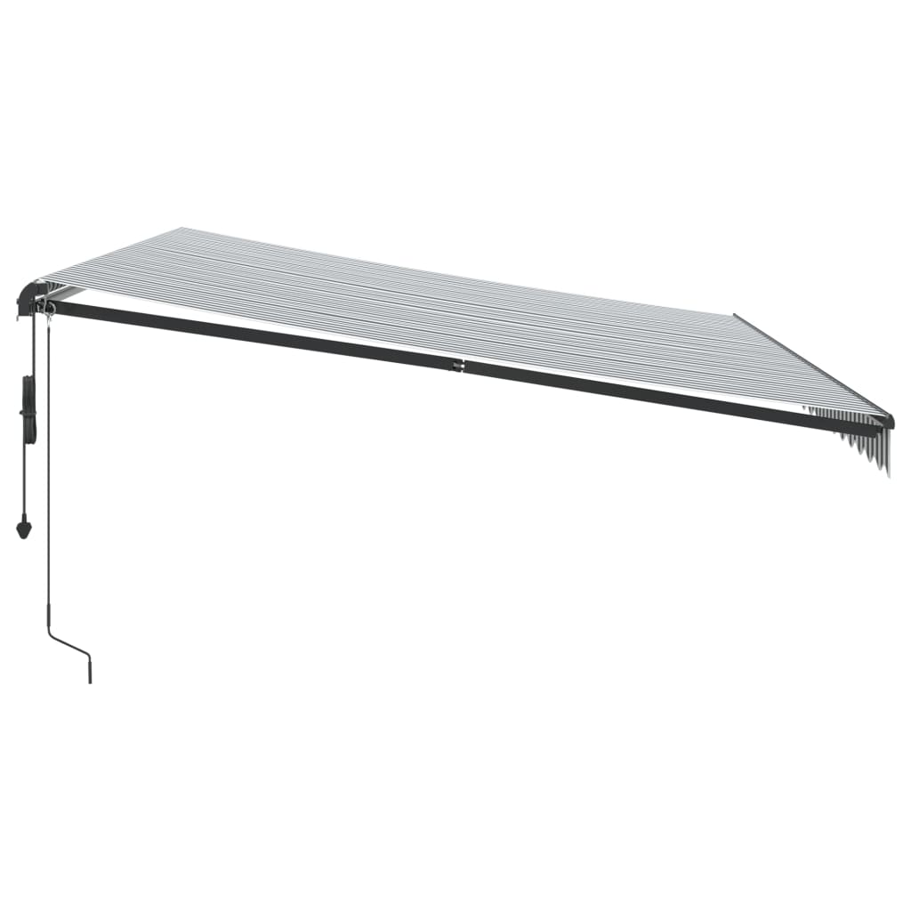 vidaXL Automatic Retractable Awning Anthracite and White 500x300 cm