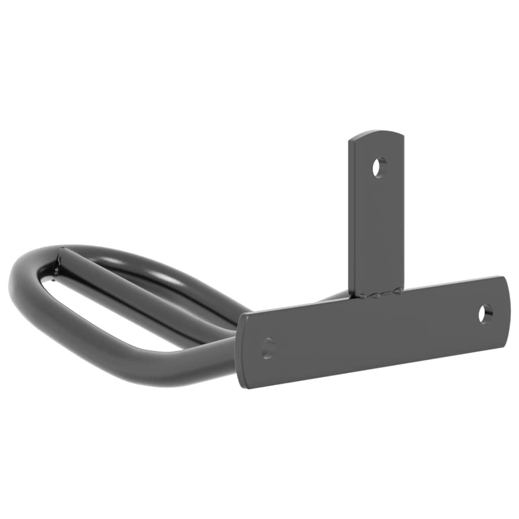 vidaXL Bridle Rack Wall Mounted Black Iron