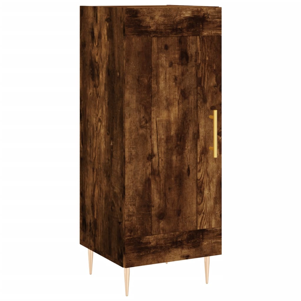 vidaXL Highboard Smoked Oak 34.5x34x180 cm Engineered Wood